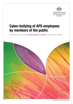 Cyber-bullying - Australian Public Service Commission