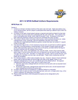 IHSAA Volleyball Uniform Requirements