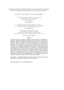 Nonparametric Forecasting of the Manufacturing Output Growth with