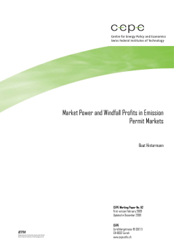 Market Power and Windfall Profits in Emission Permit Markets