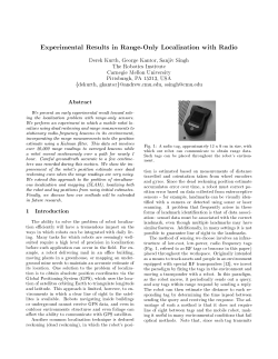 Experimental Results in Range-Only Localization with Radio