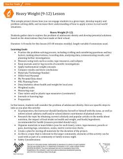 Heavy Weight (9-12) Lesson This sample project shows how you