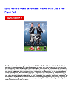 Epub Free F2 World of Football: How to Play Like