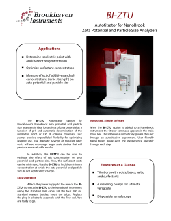 BI-ZTU - Brookhaven Instruments Corporation