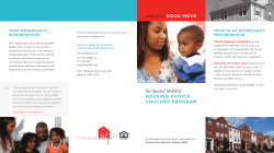 make your GOOD MOVE the Special Mobility HOUSING CHOICE
