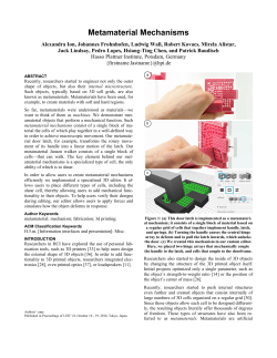 Metamaterial Mechanisms