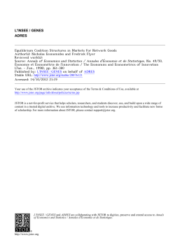 Equilibrium Coalition Structures in Markets for Network