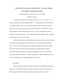 The End of Welfare as We Know It? Scanlon