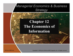 Chapter 12 The Economics of Information
