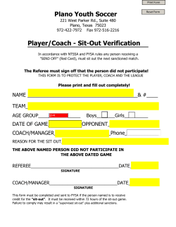 Plano Youth Soccer Player/Coach - Sit