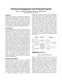 Emotional Engagement with Embodied Agents