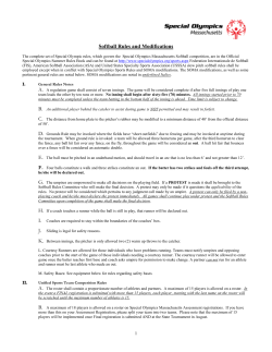 Softball Rules and Modifications