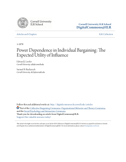 Power Dependence in Individual Bargaining: The Expected Utility of