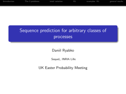 Sequence prediction for arbitrary classes of processes