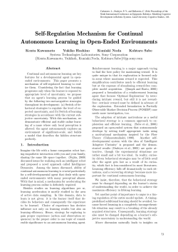 Self-Regulation Mechanism for Continual Autonomous Learning in