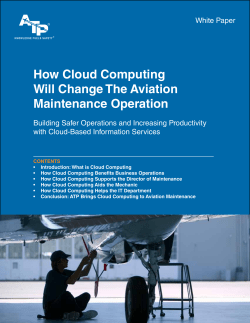How Cloud Computing Will Change The Aviation