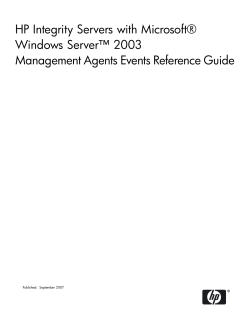 Management Agents Events Reference Guide