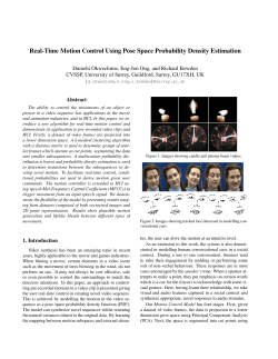 Real-Time Motion Control Using Pose Space Probability Density