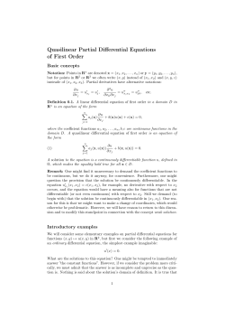 Quasilinear Partial Differential Equations of First Order