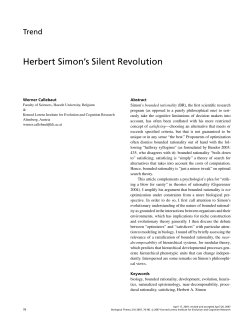 Herbert Simon`s Silent Revolution