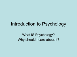 Introduction to Psychology - kyle