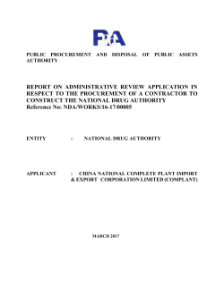 ADMINISTRATIVE REVIEW REPORT FOR COMPLANT Vs