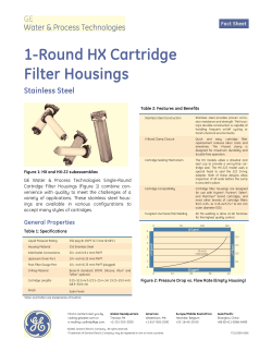 1-Round HX Cartridge Filter Housings Stainless