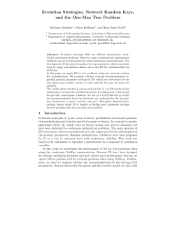 Evolution Strategies, Network Random Keys, and the One