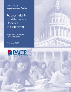 Accountability for Alternative Schools in California