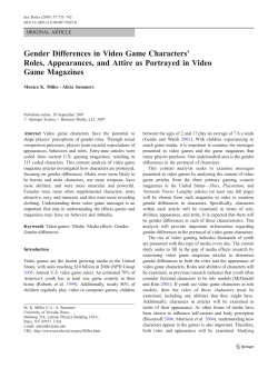 Gender Differences in Video Game Characters` Roles, Appearances