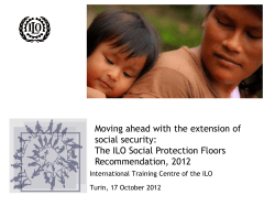 Social Protection Floors - International Training Centre of the ILO