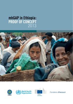 mhGAP in Ethiopia: Proof of ConCEPt 2013