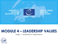 module 4 &ndash; leadership values - Coe