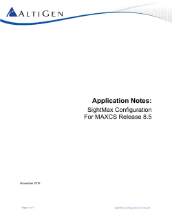 MaxCS SightMax Configuration Guide