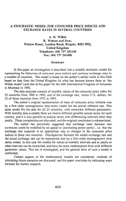 A Stochastic Model for Consumer Price Indices and Exchange Rates
