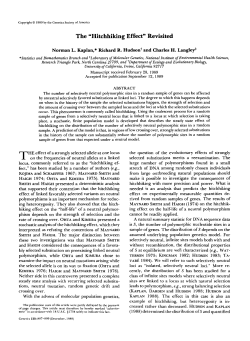 The “Hitchhiking Effect” Revisited