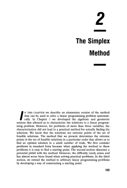 The Simplex Method