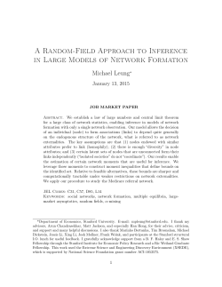 A Random-Field Approach to Inference in Large Models of Network