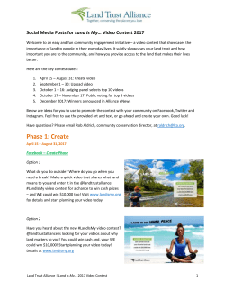 Social Media Posts for Land Is My&hellip; Video Contest 2017