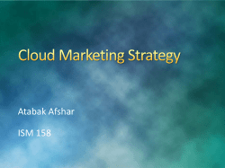 Cloud Marketing Strategy