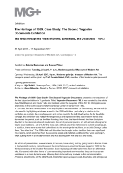 The Heritage of 1989. Case Study
