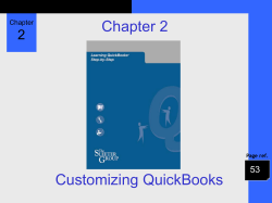 Chapter 11 Customizing QuickBooks