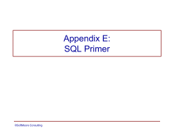 SQL Primer