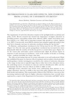 Heterogeneous Class Size Effects: New Evidence from a Panel of