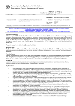 IRC4007 Issued on - Food and Agriculture Organization of the