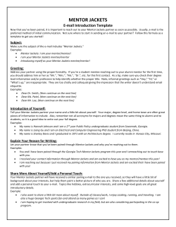 E-mail Introduction Template