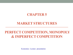 chapter 5 market structures perfect competition