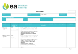 PRELIMINARY RISK ASSESSMENT