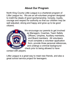 NORTH KING COUNTY LITTLE LEAGUE