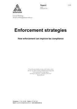 Enforcement strategies
